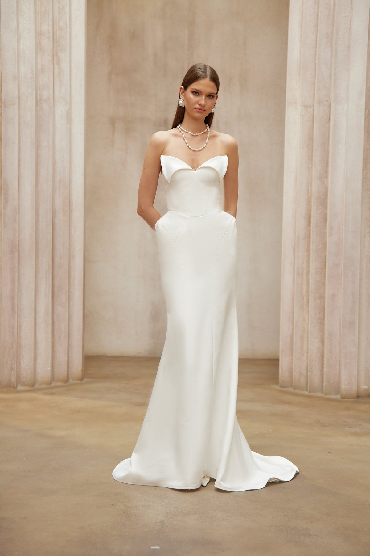 Alba White Barrel Waist Corset Maxi Dress