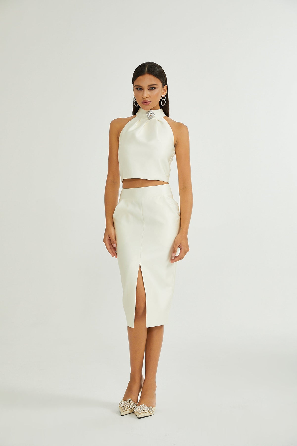 Manon white top & skirt matching set (Final Sale-US Only)