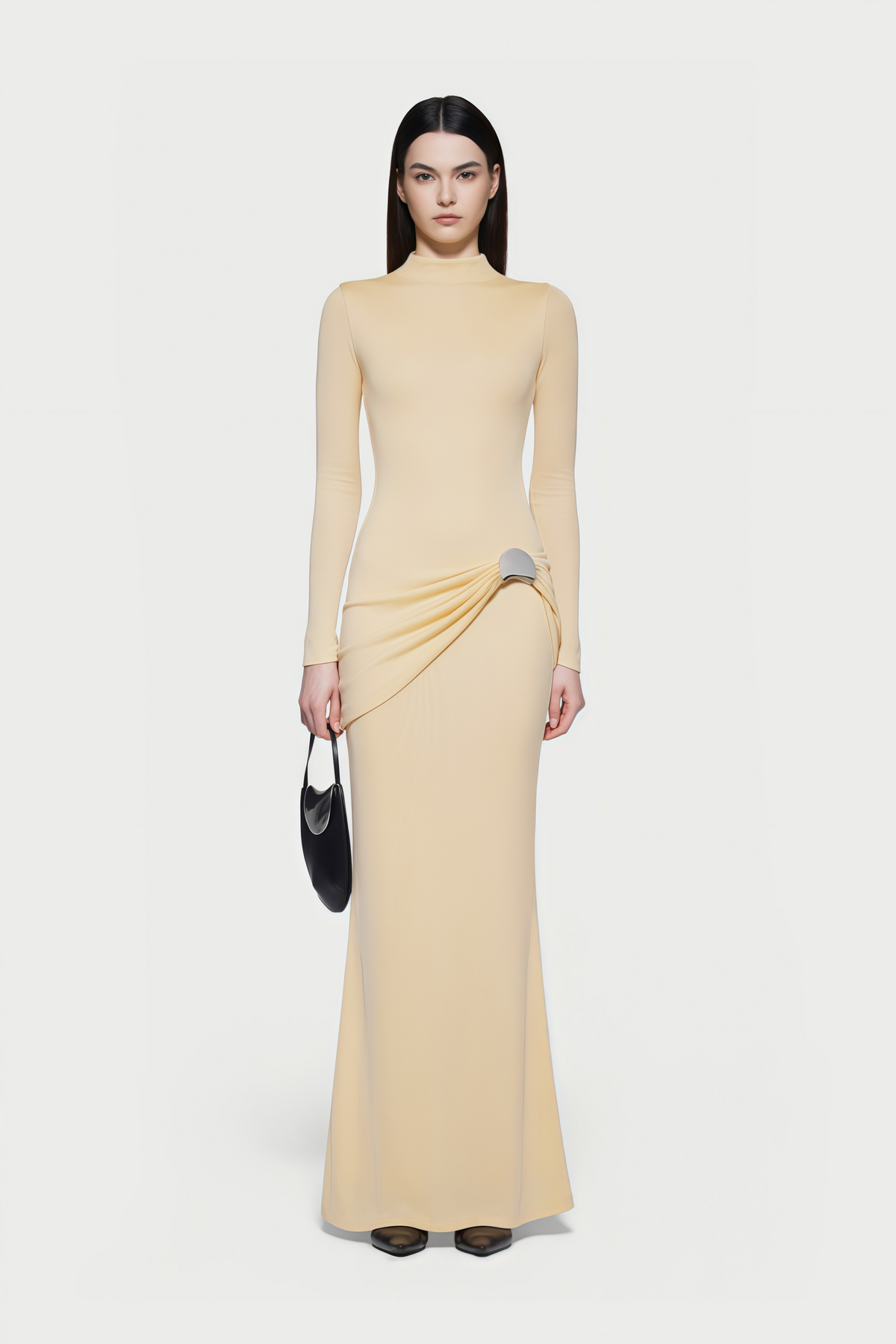 Nolwenn Yellow Gathered Maxi Dress