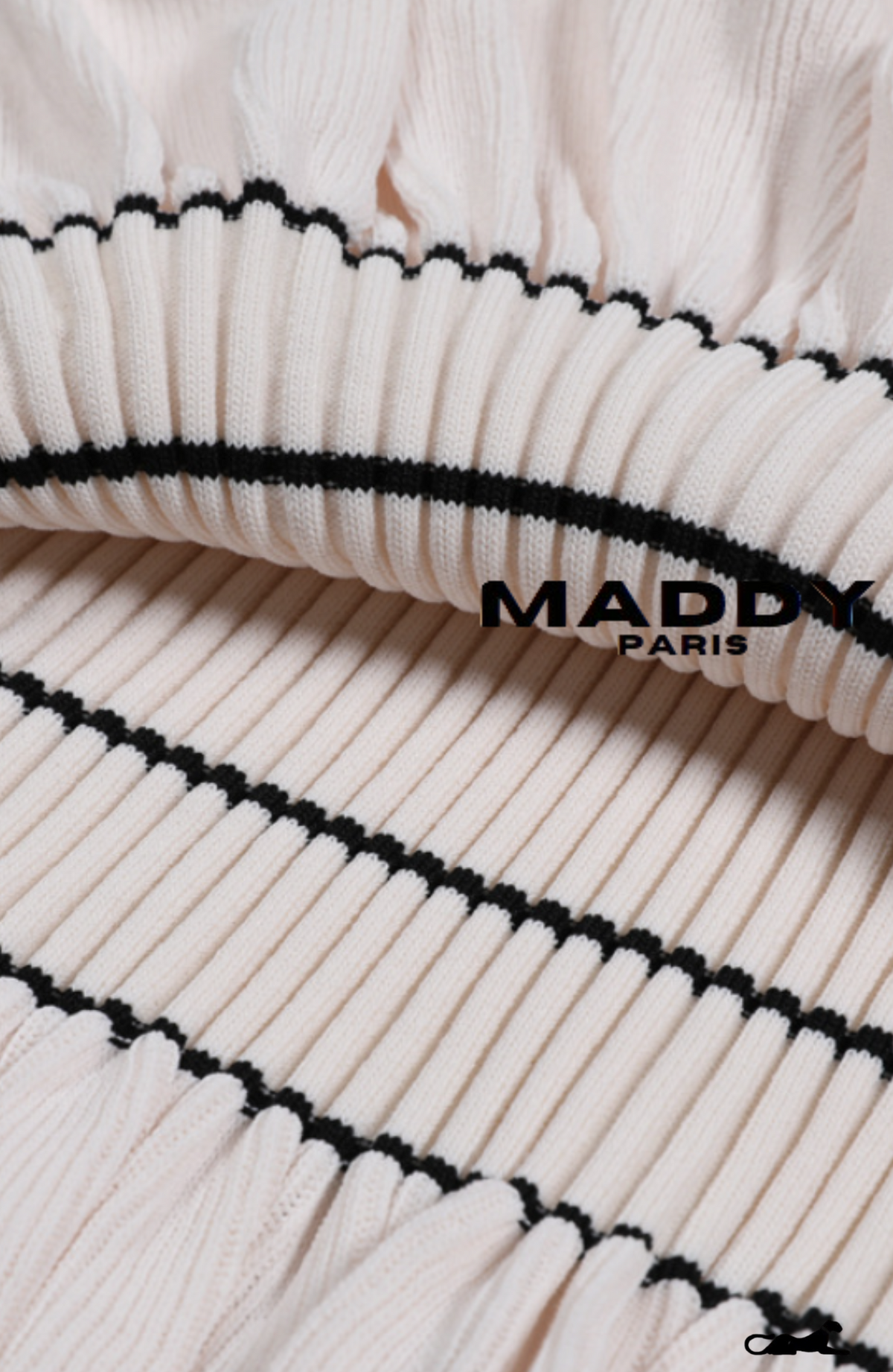 SANDRO CELINE KNIT MIDI DRESS - WHITE