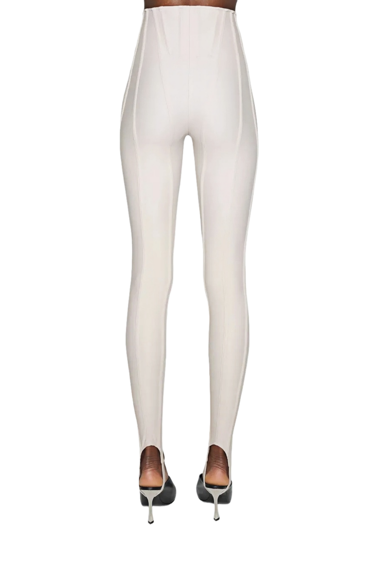 Cordelia White Decorative Stitching Leggings