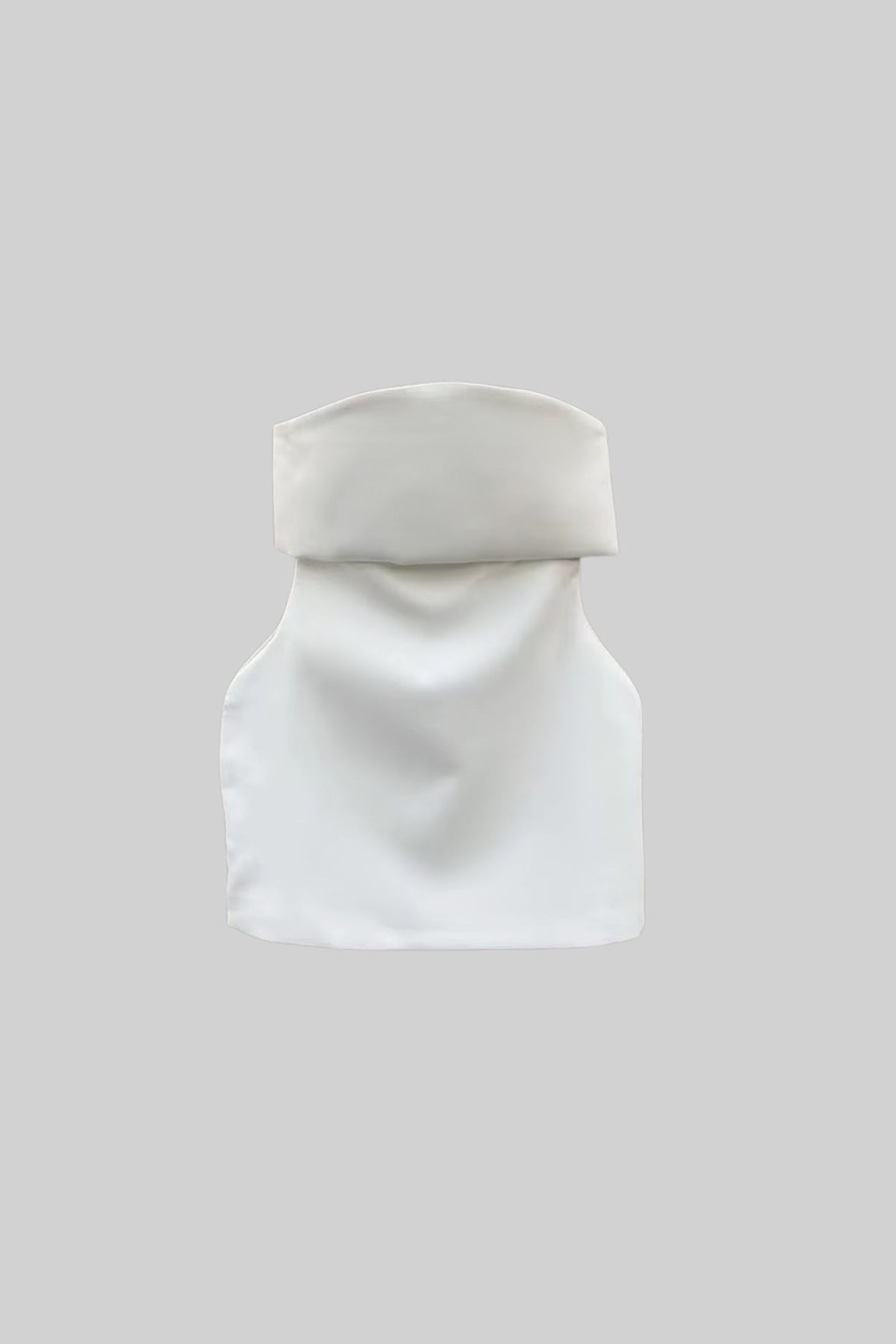 Elegant Strapless Mini Dress With Flared Hemline - White