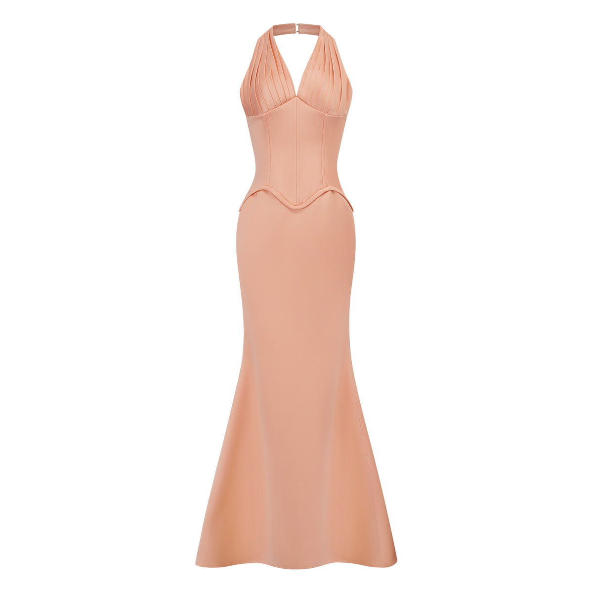 Aurélie Orange Halterneck Mermaid Maxi Dress (Final Sale)