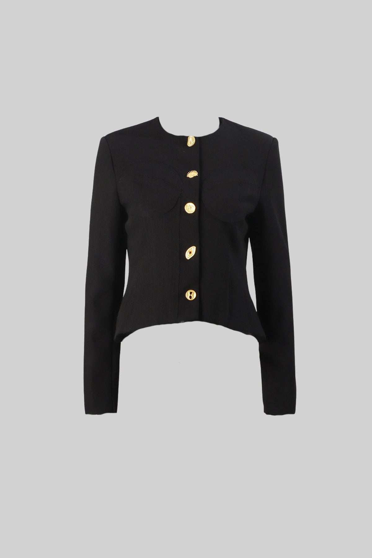 Co-ord Set with Statement Gold Buttons - Black