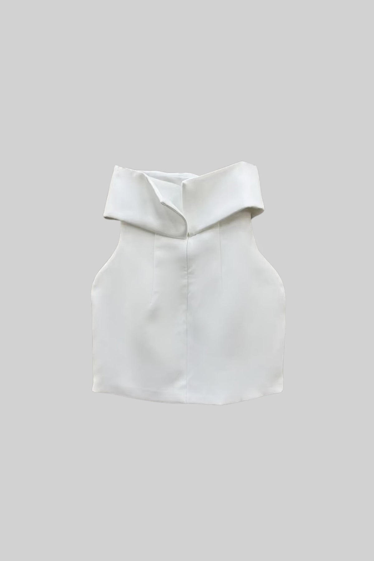 Elegant Strapless Mini Dress With Flared Hemline - White