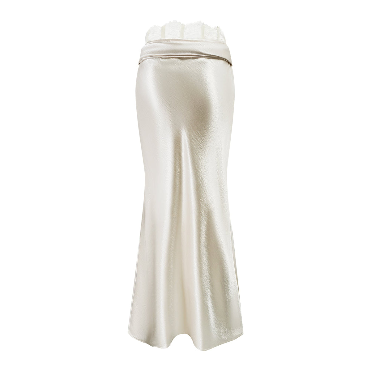 Eeva White Floral Lace Panel Maxi Skirt (Final Sale)