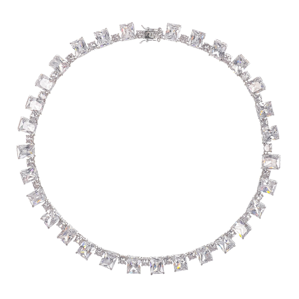 Mathilde Silver Tone Crystal Embellished Necklace