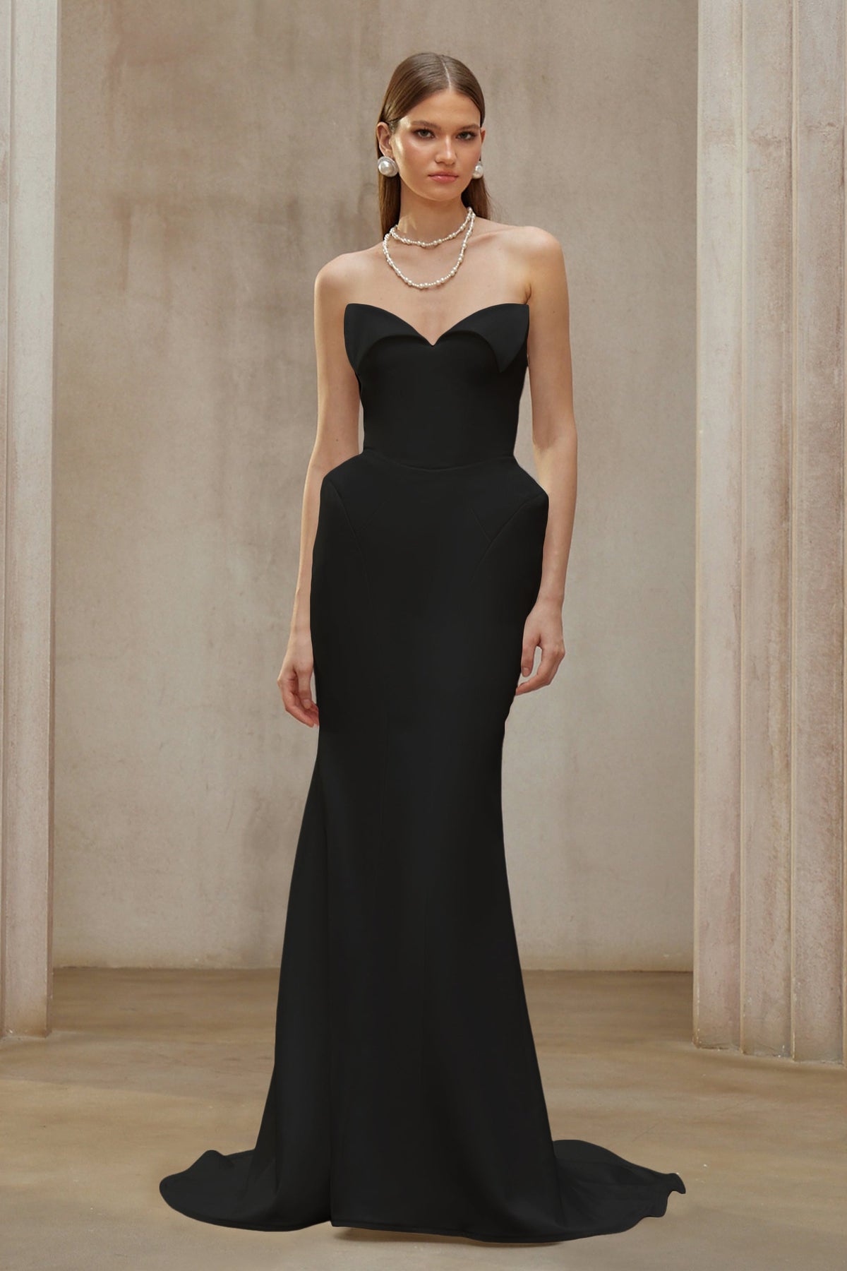 Alba Black Barrel Waist Corset Maxi Dress (Final Sale-US Only)