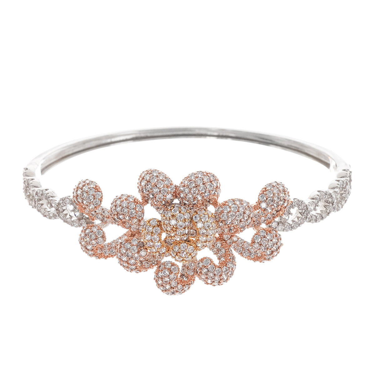 Anthemon Gold Tone Crystal Embellished Bracelet