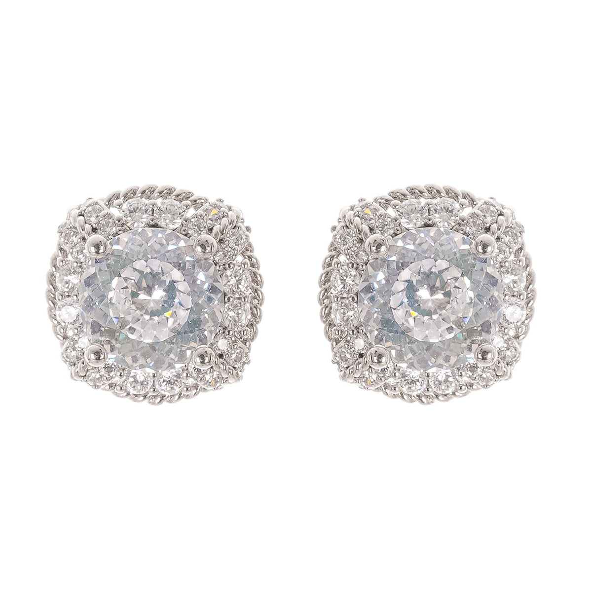 Blanche White Crystal Embellished Earrings