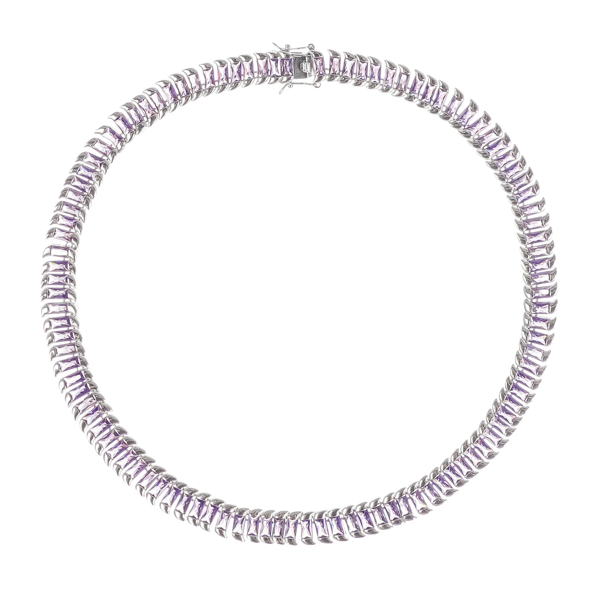Isoline Light Purple Crystal Embellished Necklace