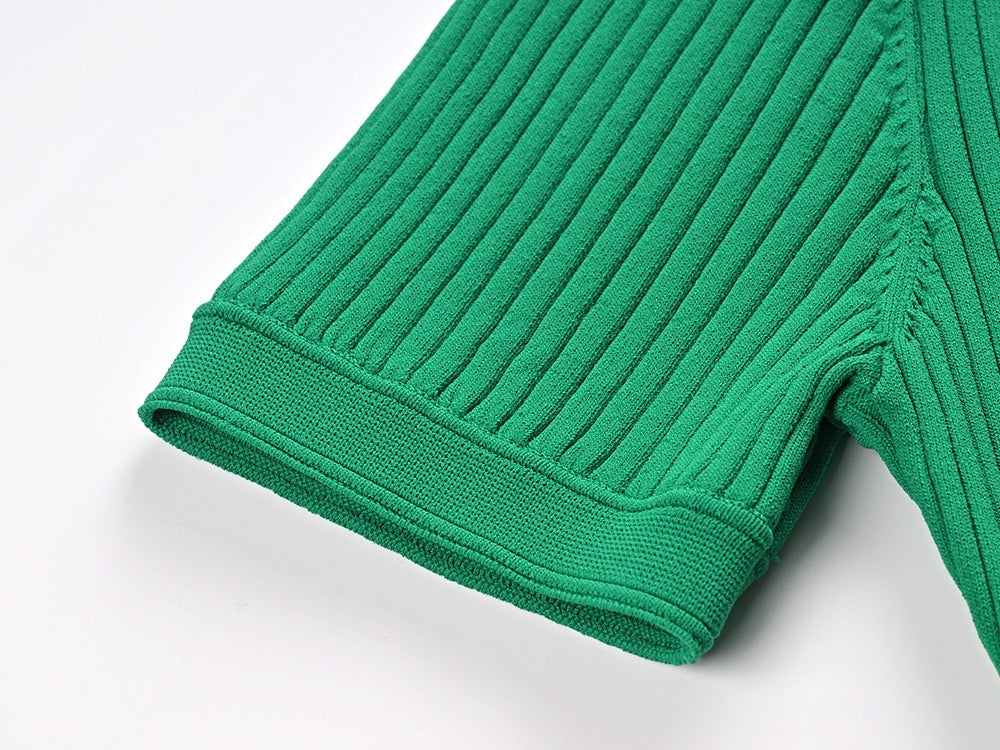 SANDRO Rib knitted Midi dress in green for women - Green