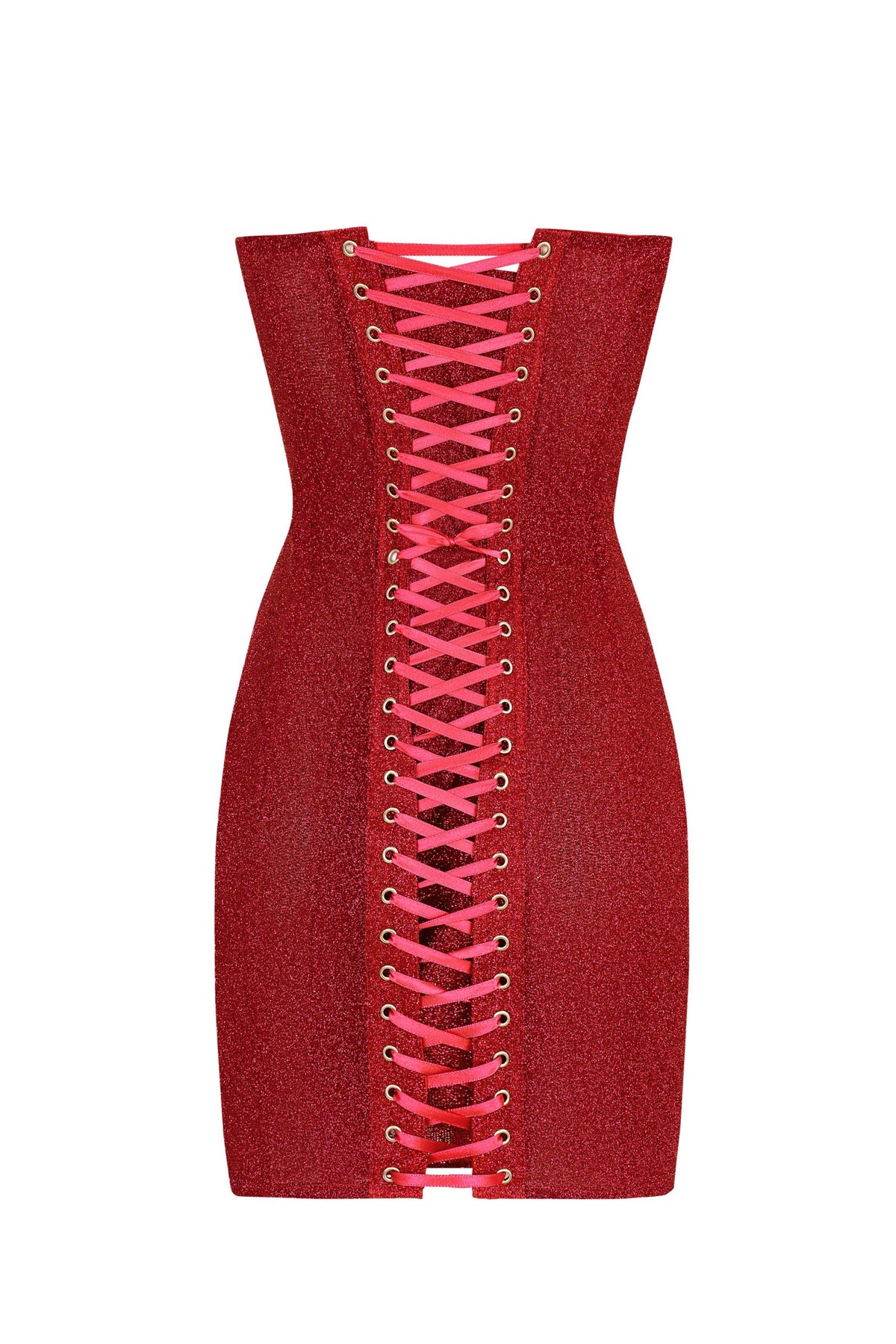 Orabelle Red Brilliance Drop Shiny Dress (Final Sale-US Only)