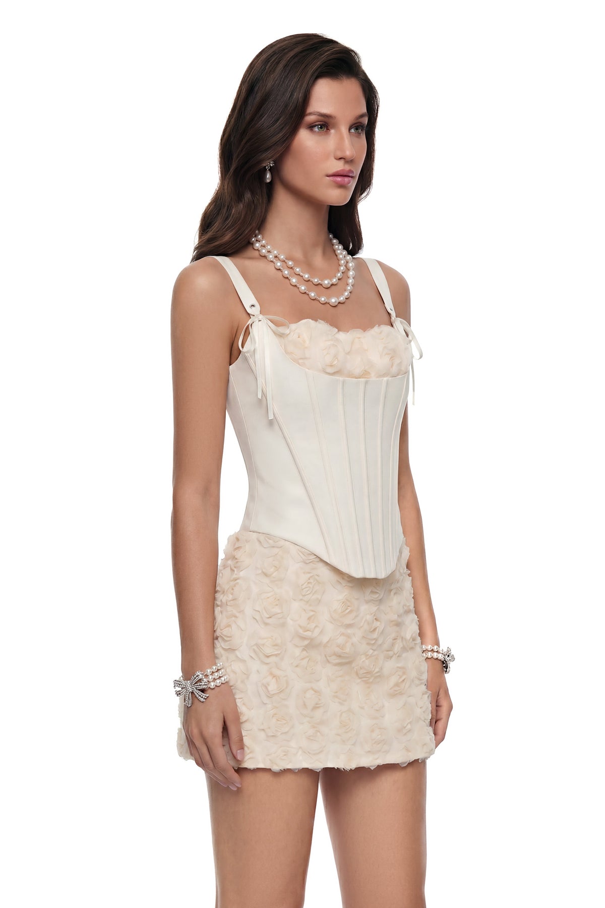 Aelia White Floral Top & Skirt Set (Final Sale)