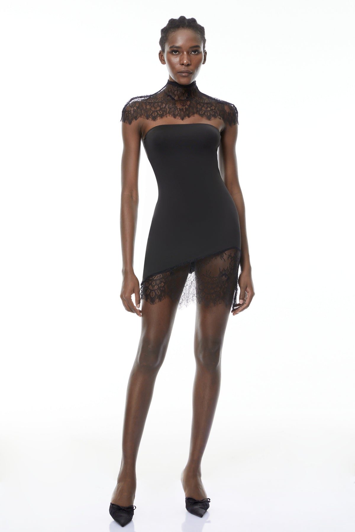 Alvaro Black Lace Shawl & Dress Set
