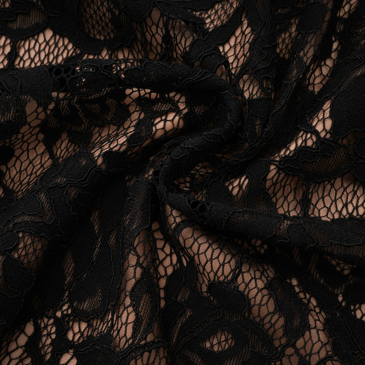 Andrea Black Keyhole Lace Maxi Dress with High Thigh Slit (Final Sale-US Only)