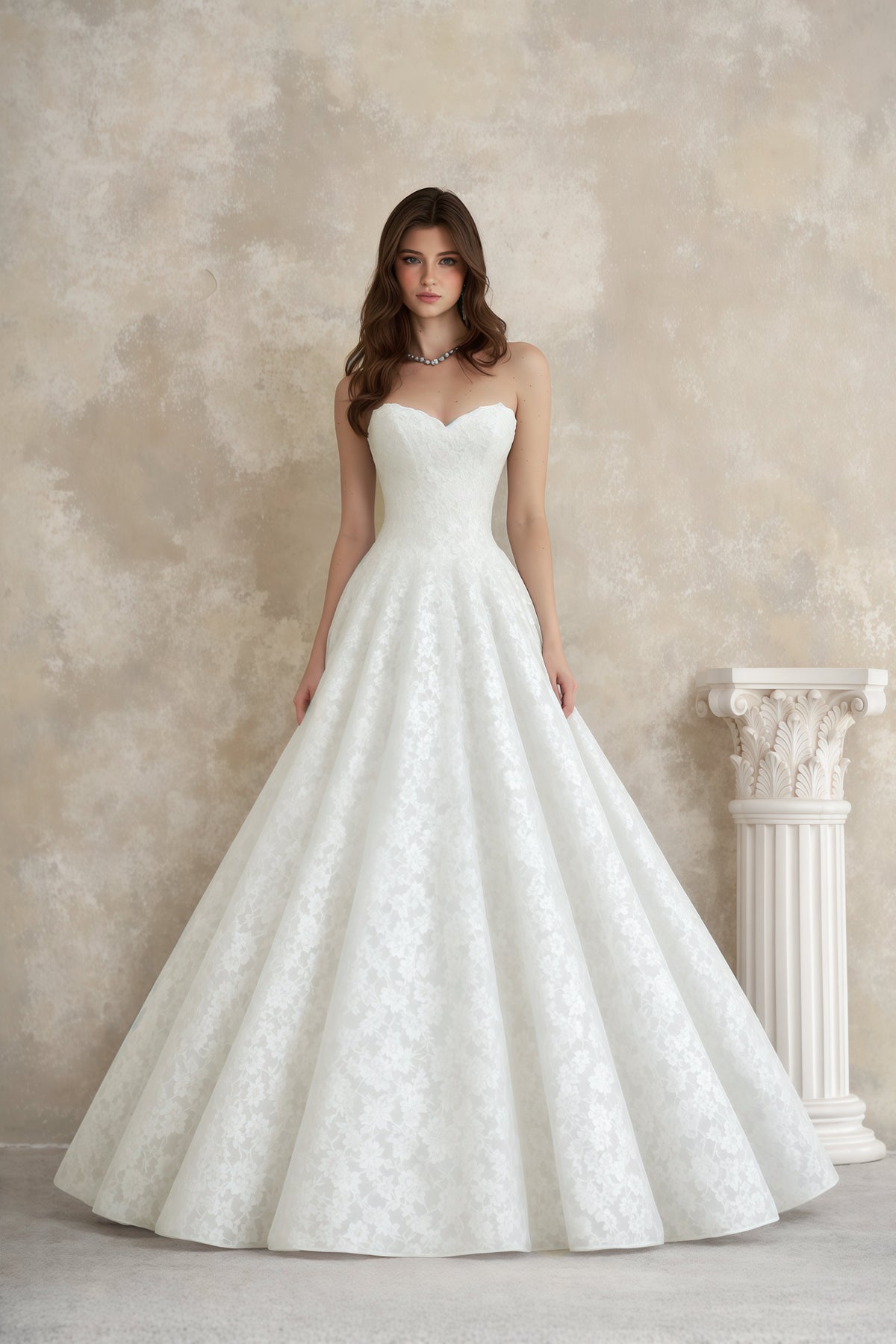 Aulera White Floral Lace Maxi Gown (Final Sale-US Only)