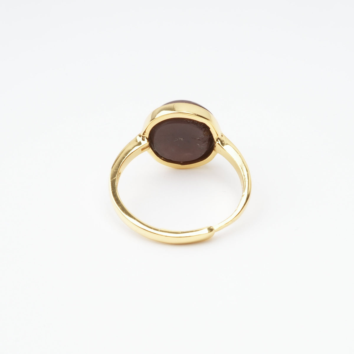 Aurelia Red Cabochon Cut Bezel Gold Vermeil Ring