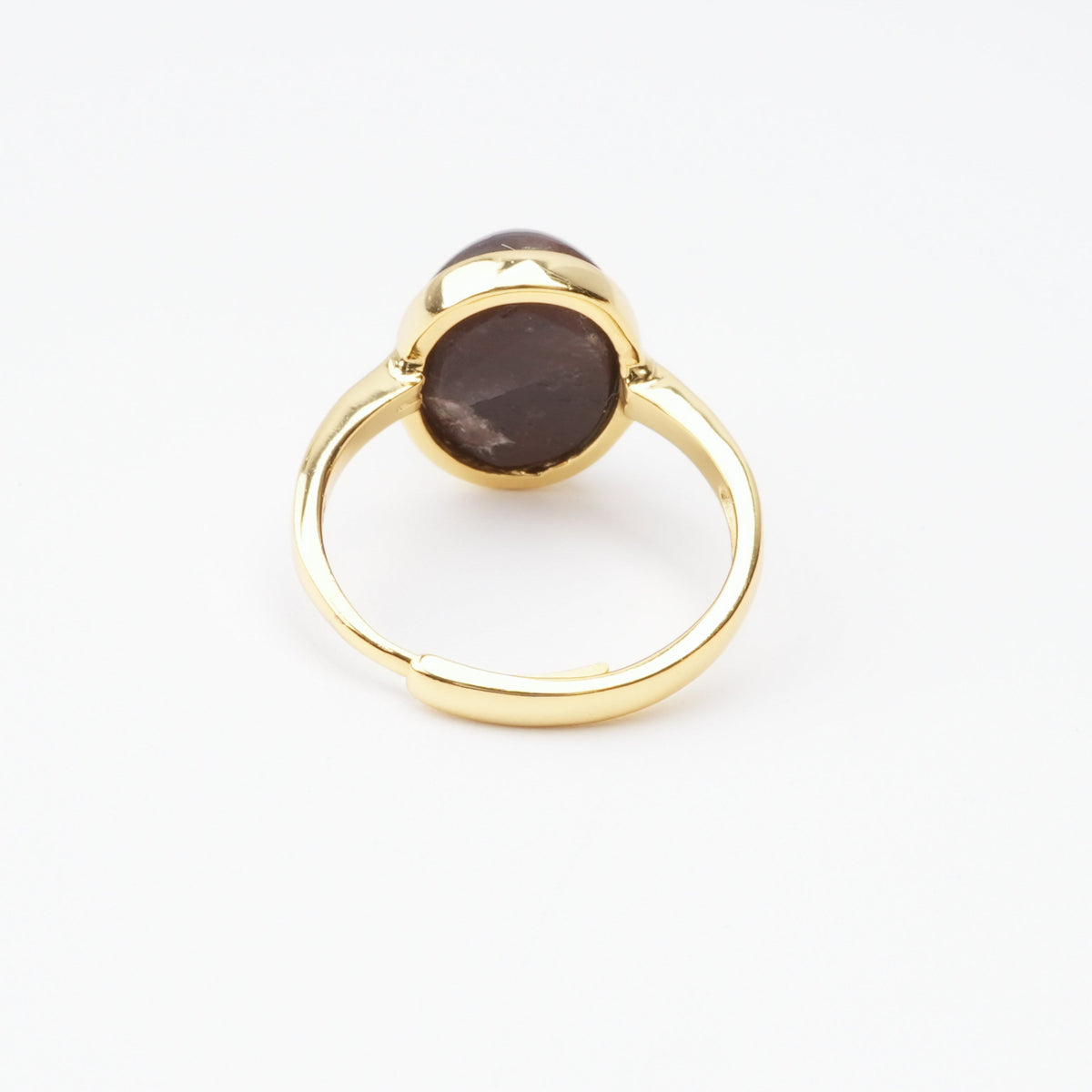 Aurelia Red Oval Cabochon Gold Plated Ring