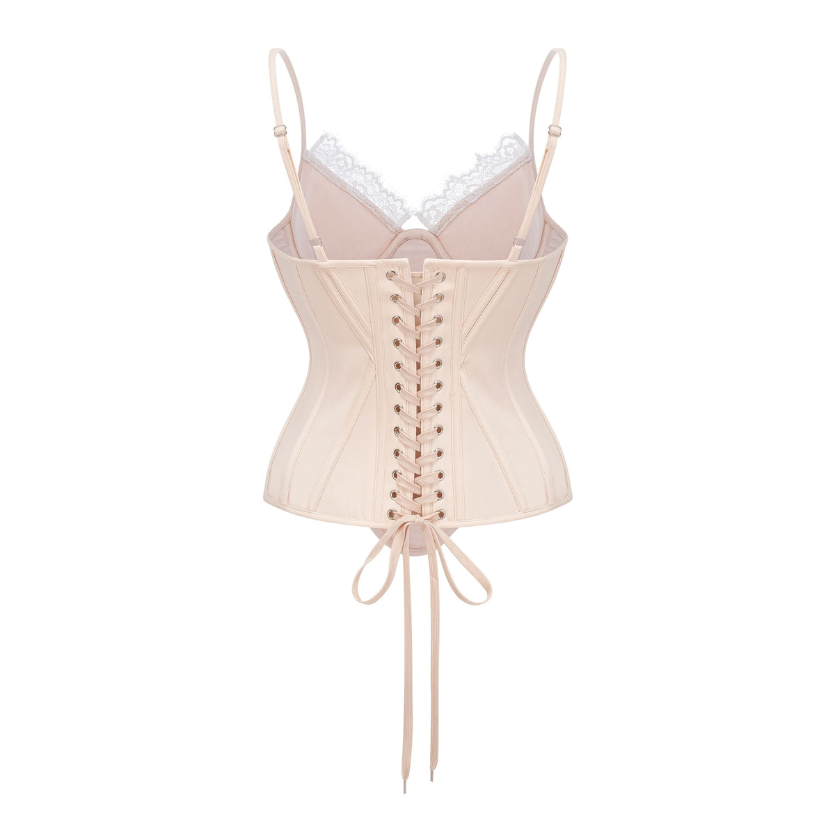 Blanca Champagne Lace Panel Top & Skirt Set