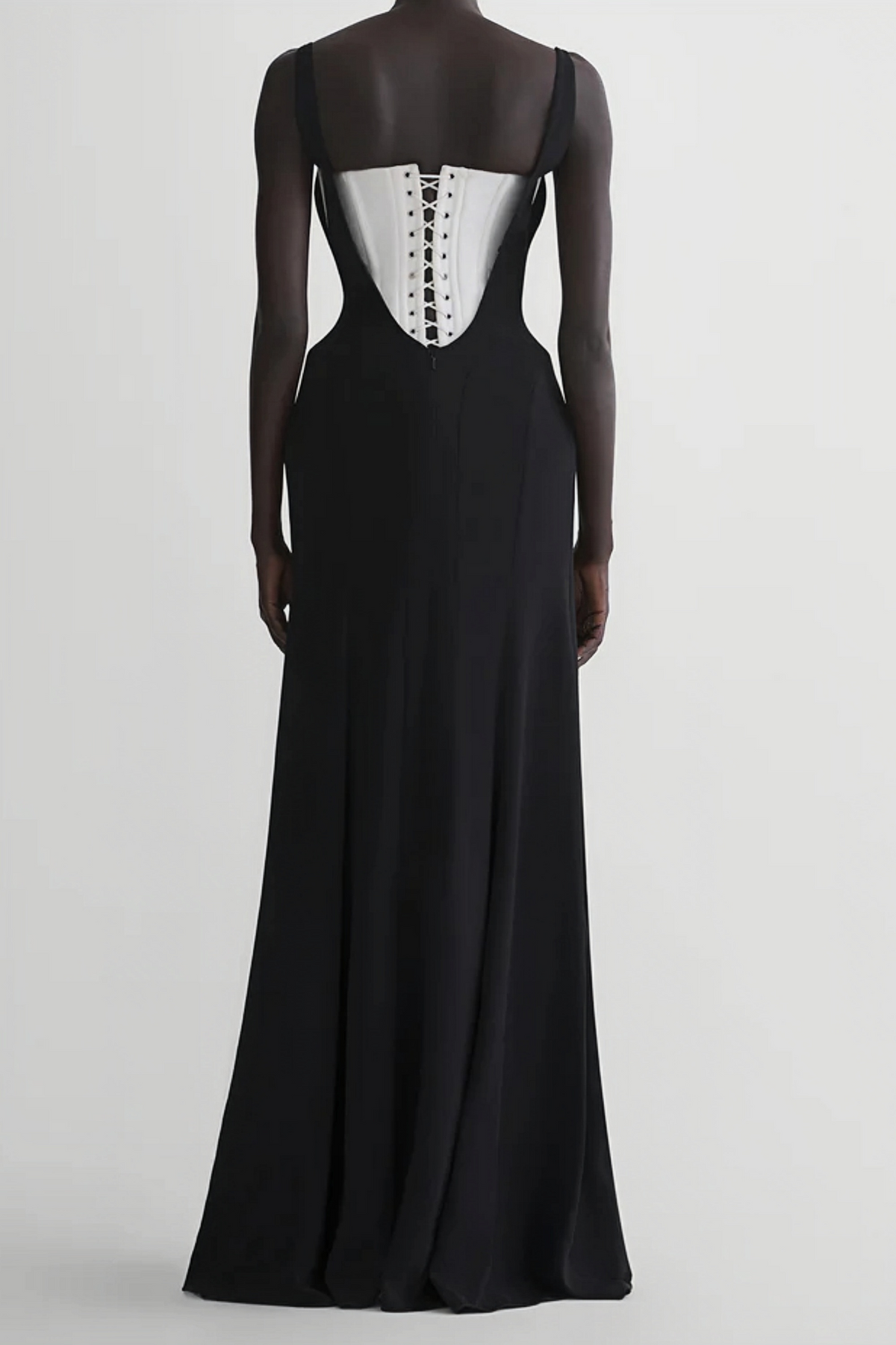 Róisín Color Block Corseted Bodysuit Panel Maxi Dress