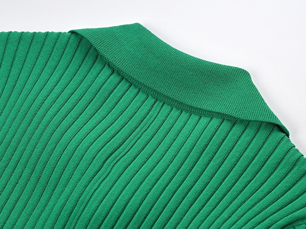 SANDRO Rib knitted Midi dress in green for women - Green
