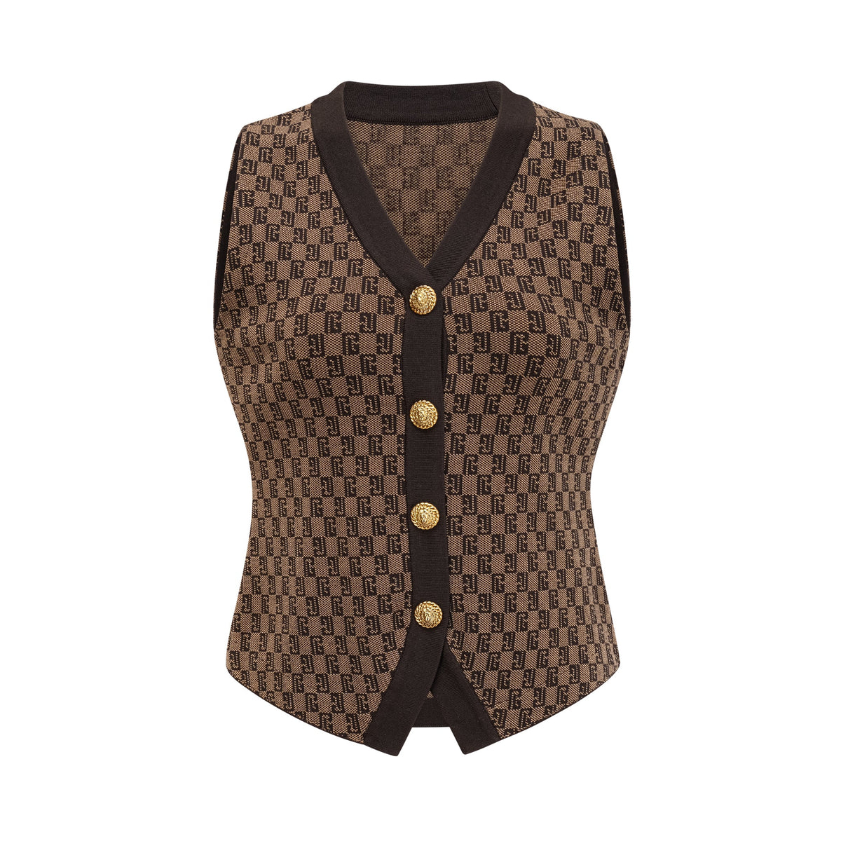 Cyrielle monogram-jacquard top & trousers matching set