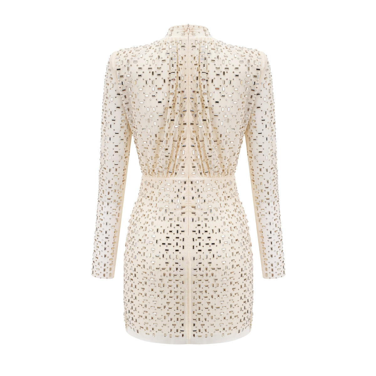 Noémie crystal-embellished draped mini dress