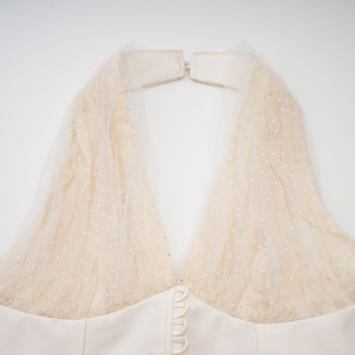Charlotte halterneck tulle midi dress (Final Sale)
