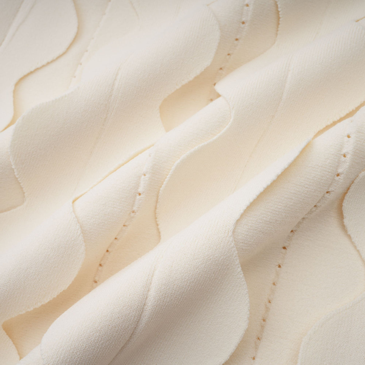 Axelle white wavy-detail sleeveless mini dress - White
