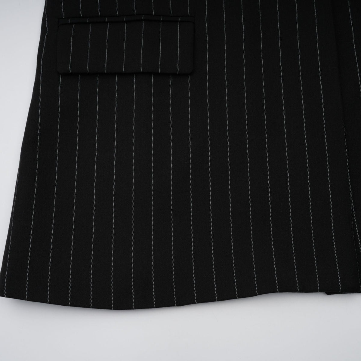 Stefania black striped open-back blazer mini dress - Black