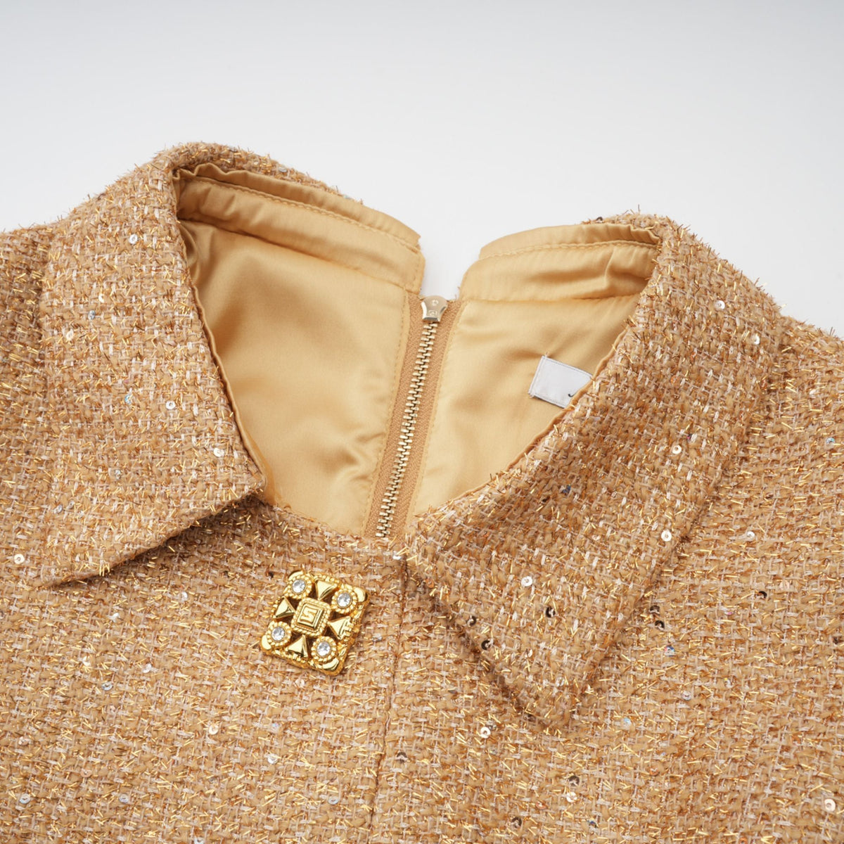 Morgane tweed long-sleeve mini dress (Final Sale)