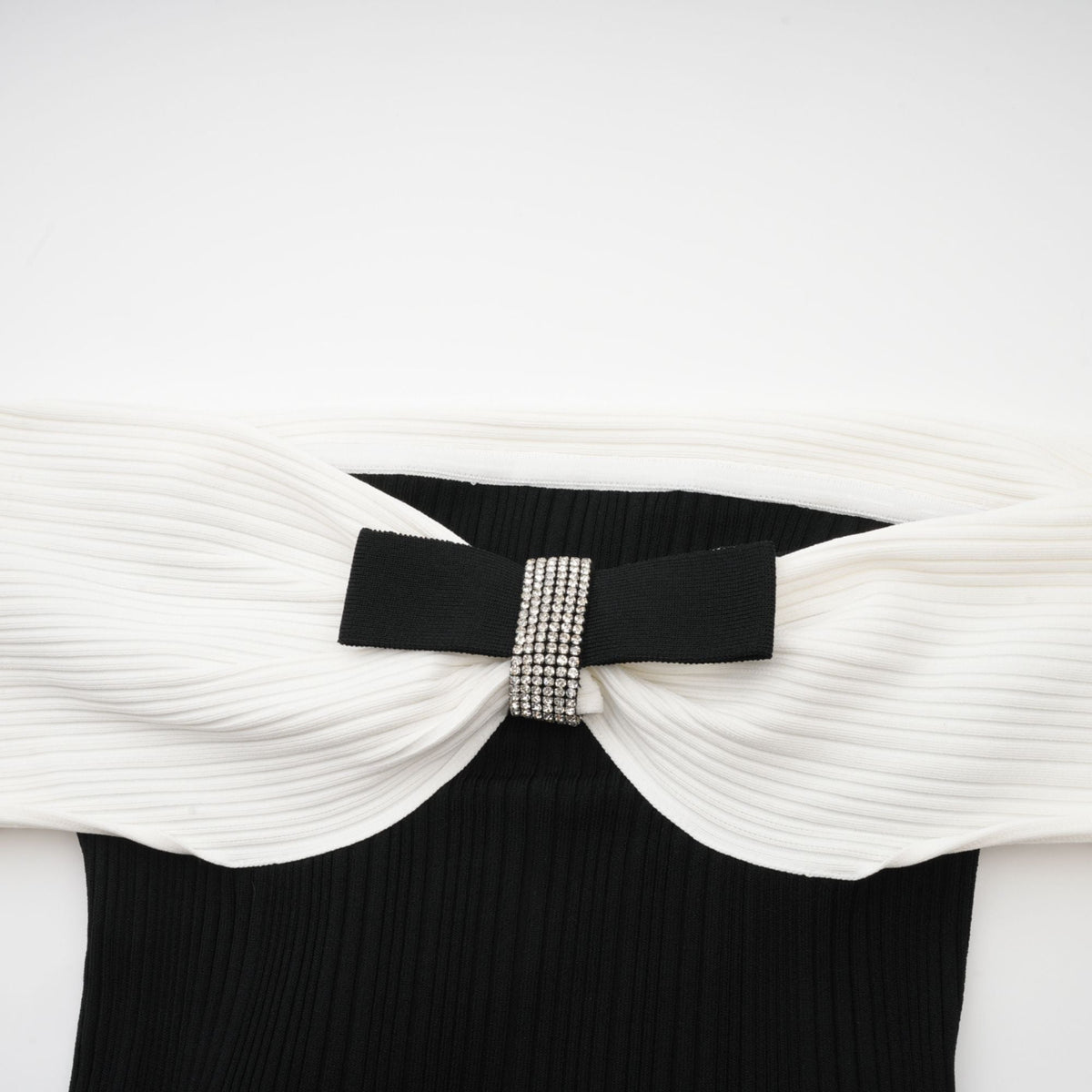 Angèle black off-shoulder knitted mini dress (Final Sale-US Only)