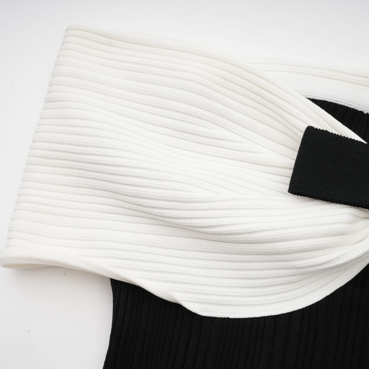 Angèle black off-shoulder knitted mini dress (Final Sale-US Only)
