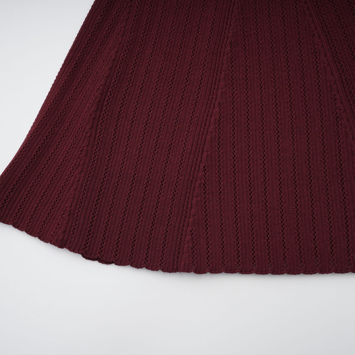 Corrine red ruffled knit top & maxi skirt matching set - Red