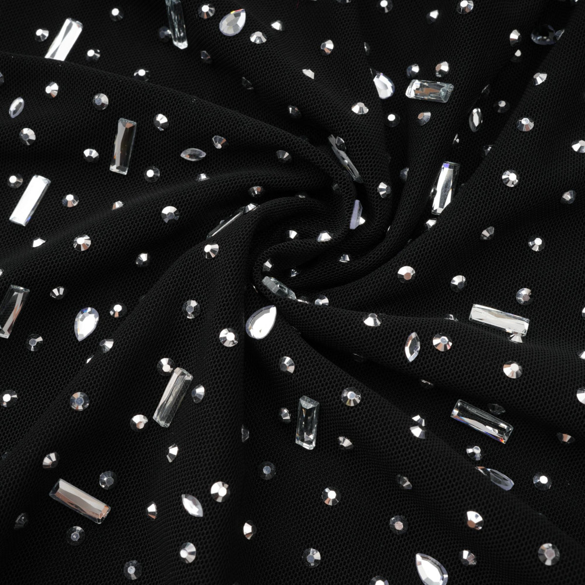 Léna black embellished semi-sheer maxi dress (Final Sale)