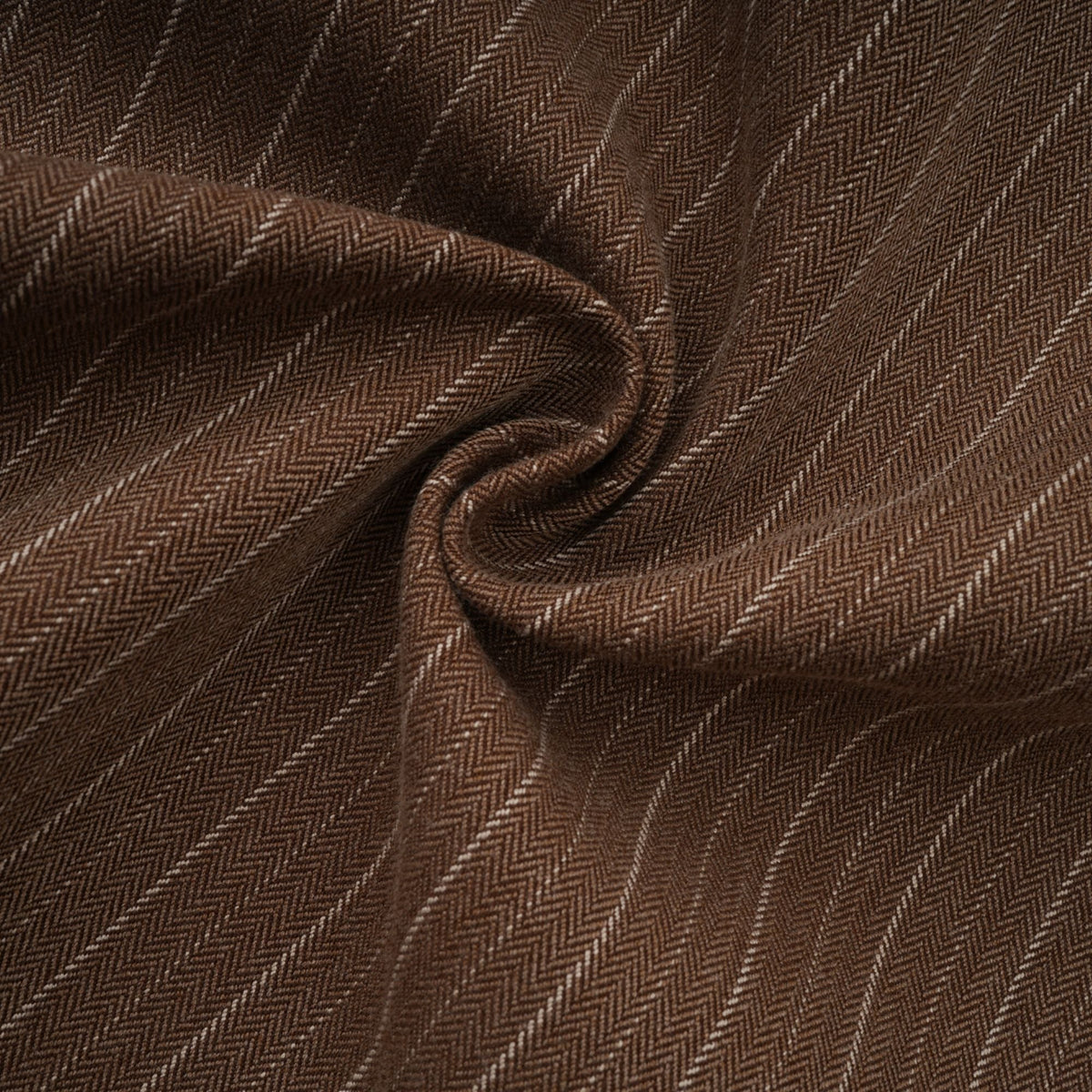 Clémence Brown Striped Trench Coat & Trousers Set - brown