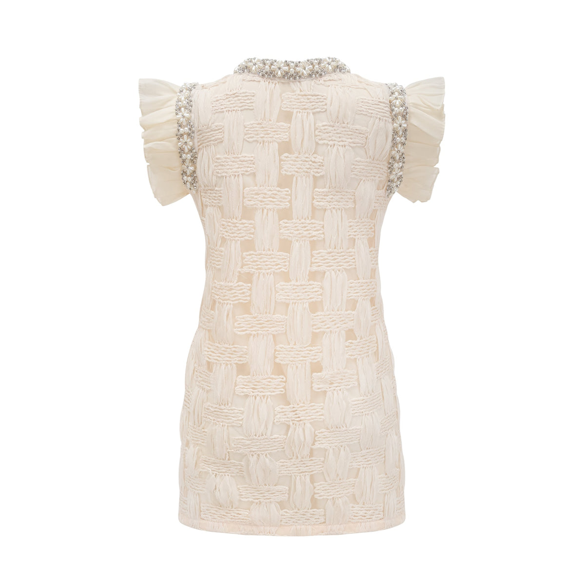 Bernadette interwoven embellished mini dress