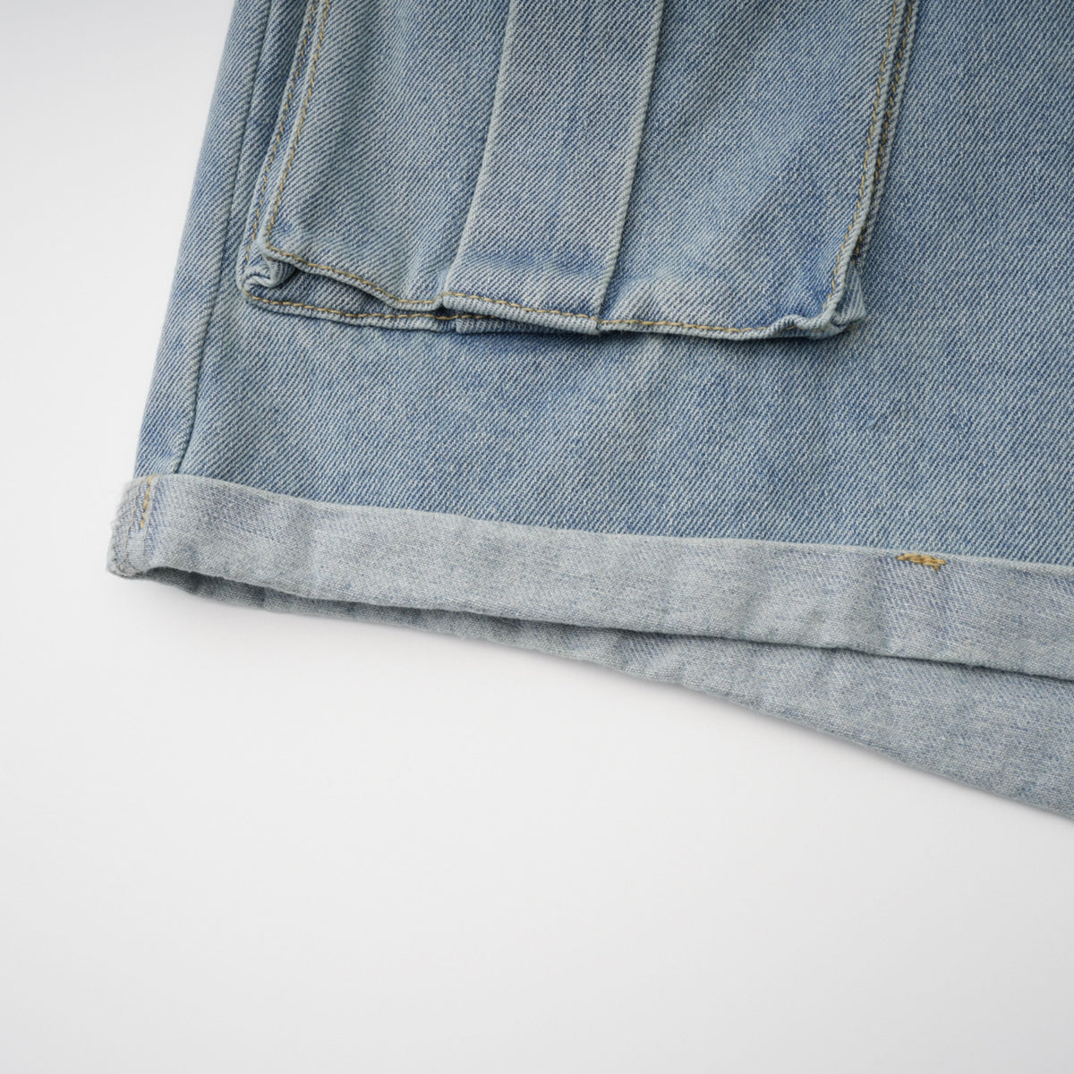 Marta Blue Faded Effect Denim Playsuit (Final Sale-US Only)