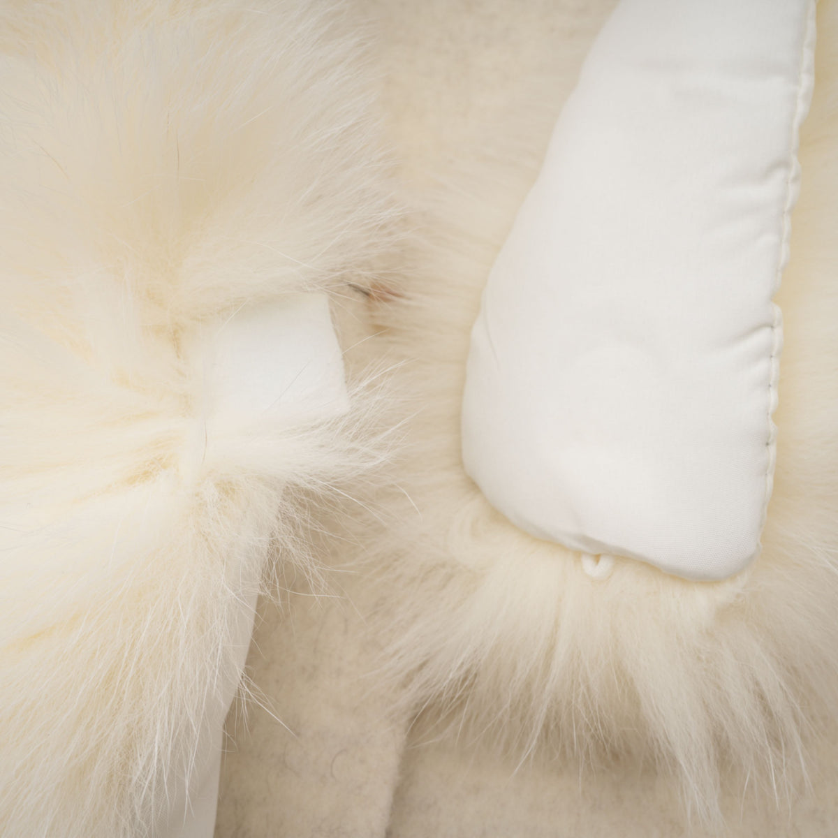 Cecilia White Belted Fur Trim Coat