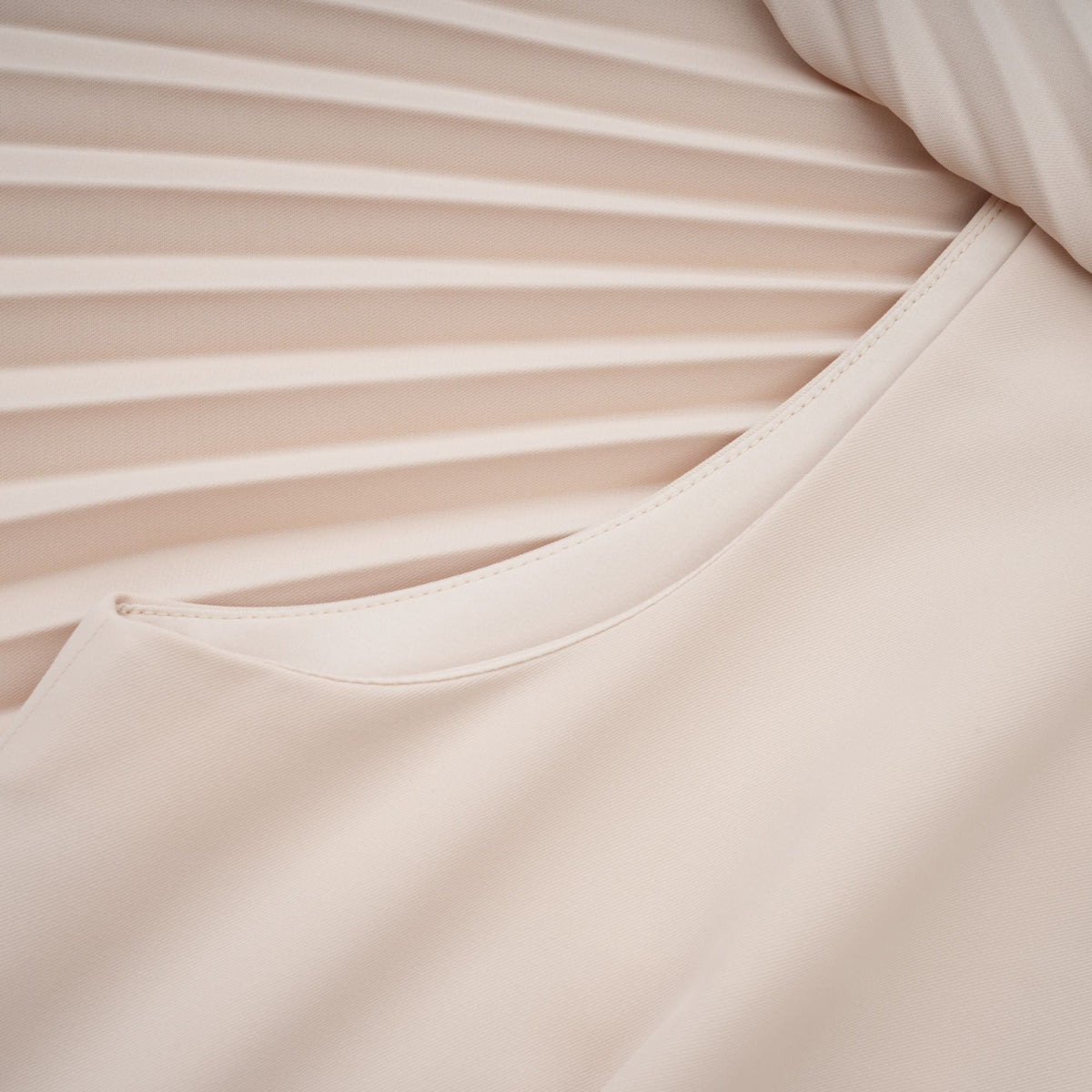 Héloïse neutrals cape pleated midi dress