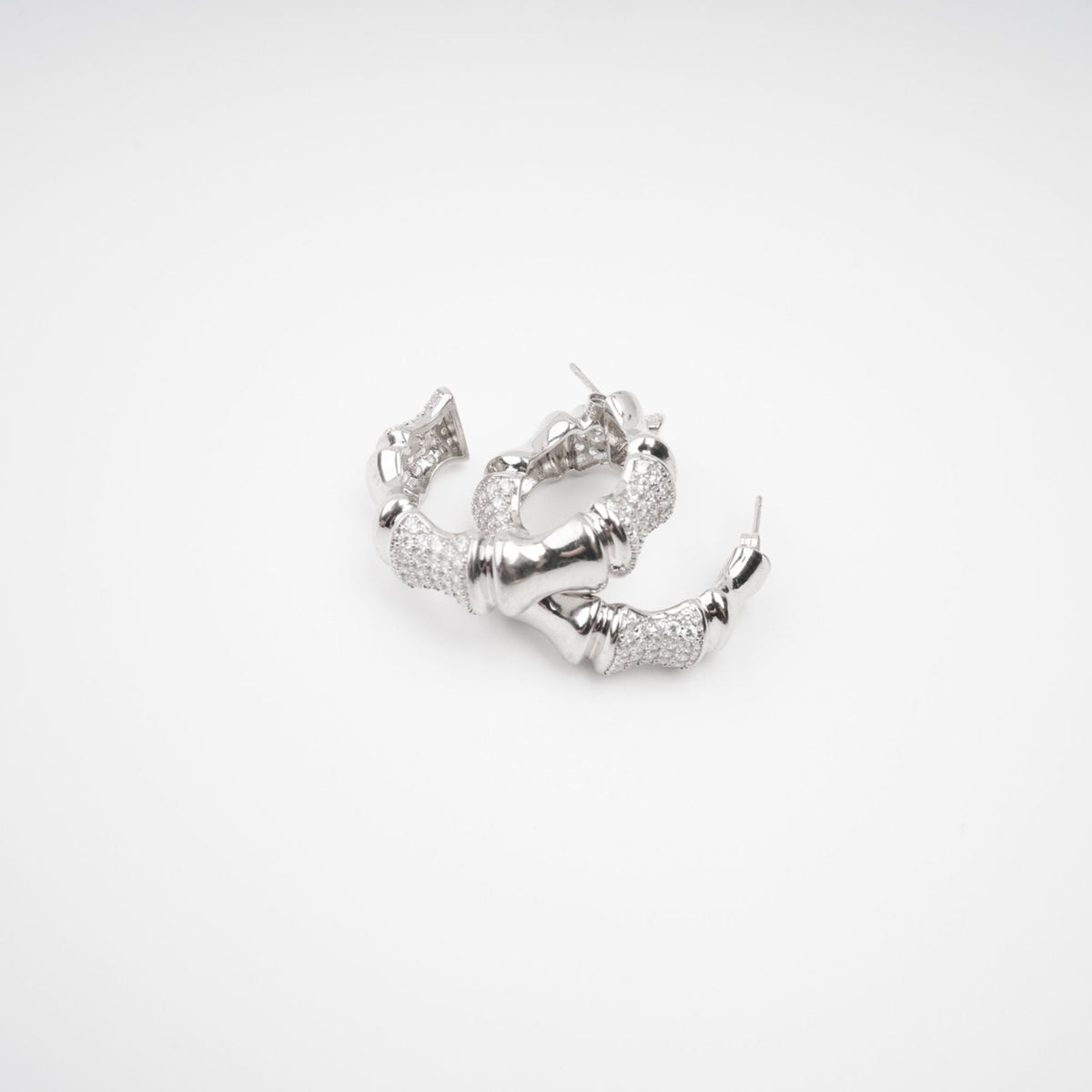 Léa Silver Tone Crystal Embellished Earrings