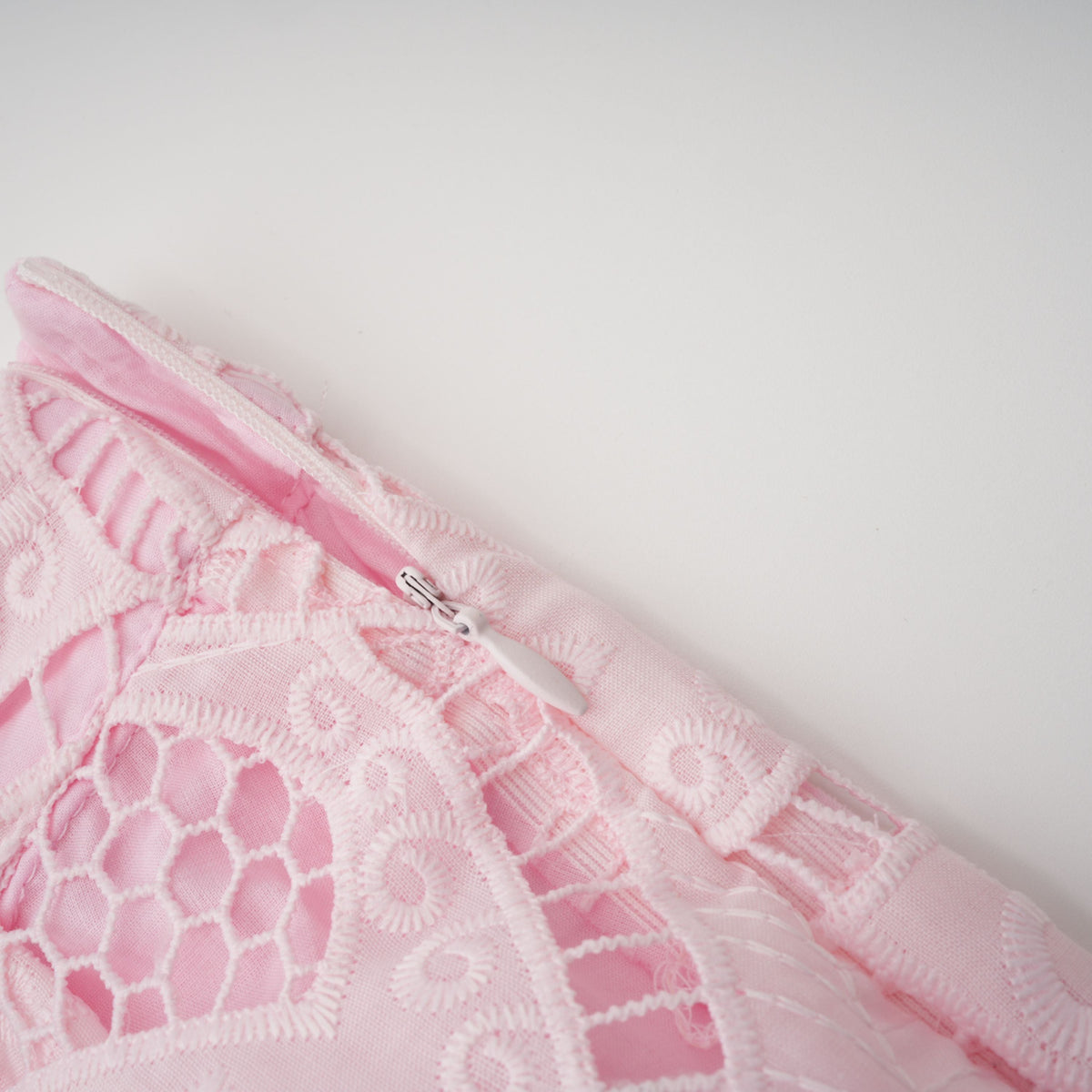 Joséphine Pink Embroidered Blouse & Skirt Set