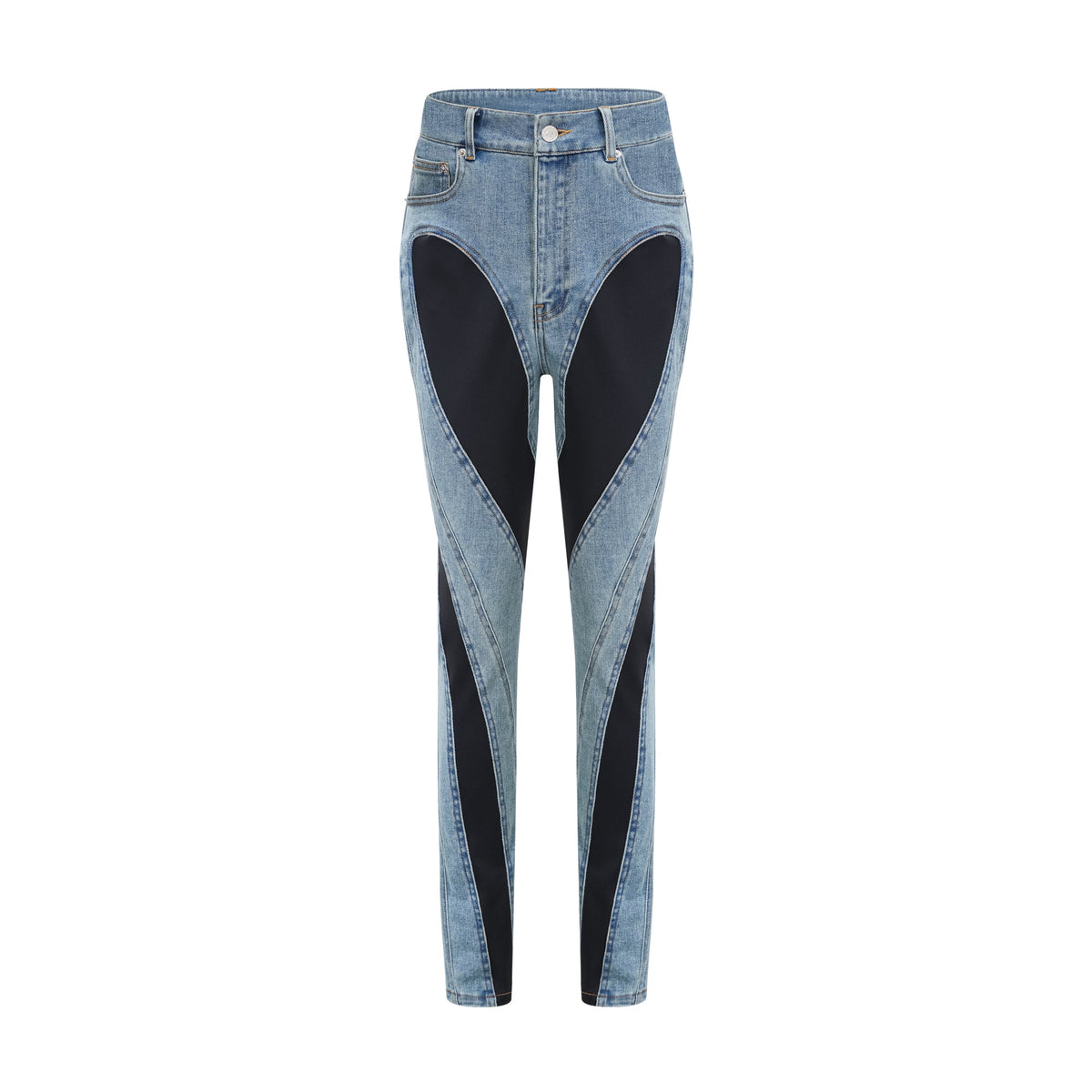 Noémie spiral panelled skinny jeans