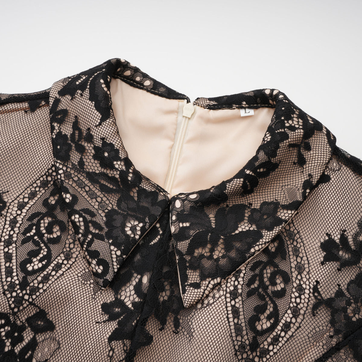 Aleksandra Black Floral Lace Mini Dress (Final Sale-US Only)