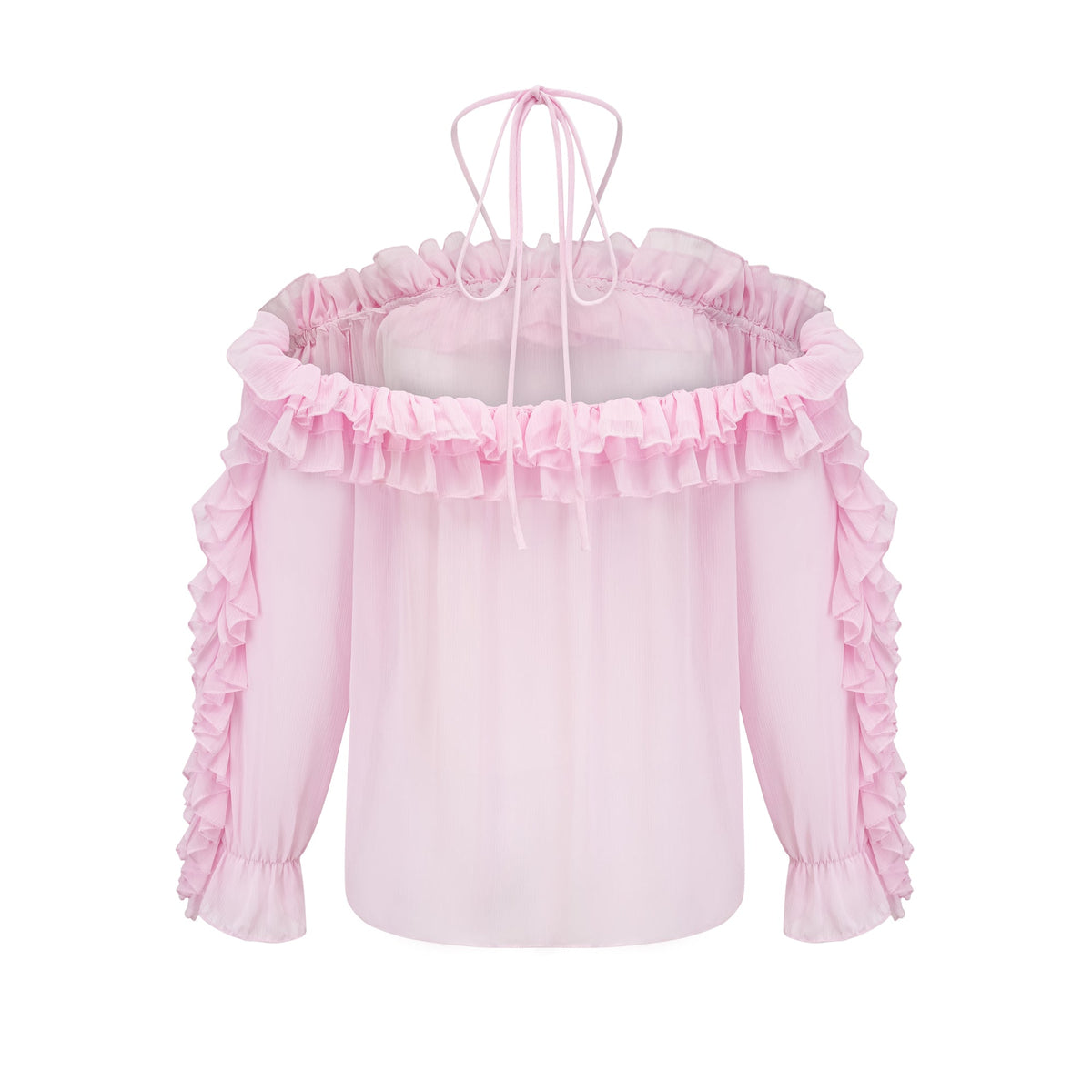 Darcy pink strapless semi-sheer top