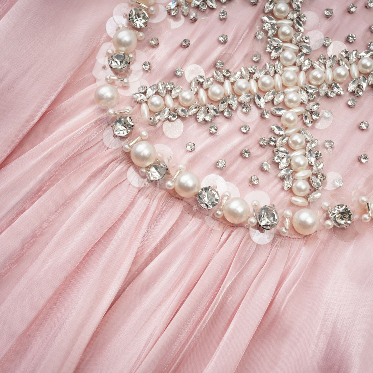 Helena pink embellished pleated mini dress (Final Sale-US Only)