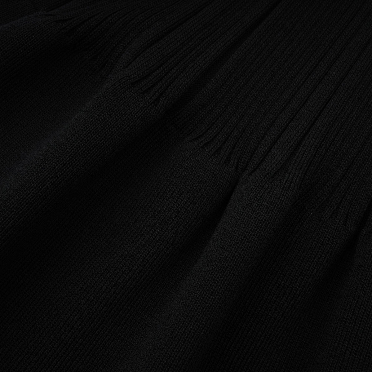 Priscille black ruffled midi dress