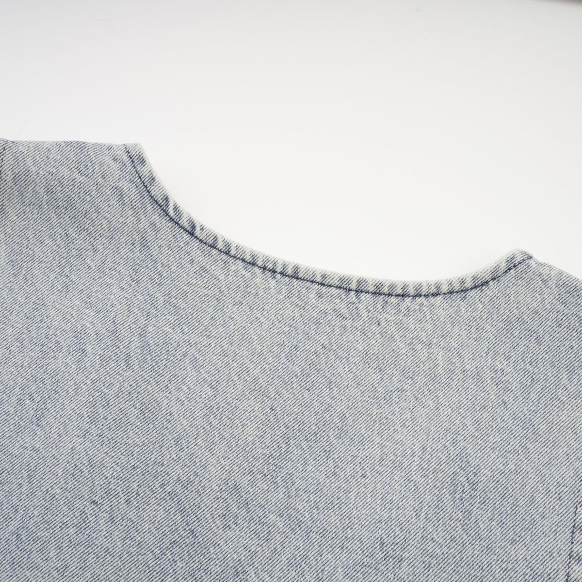 Daphné blue crystal sleeveless denim mini dress (Final Sale-US Only)