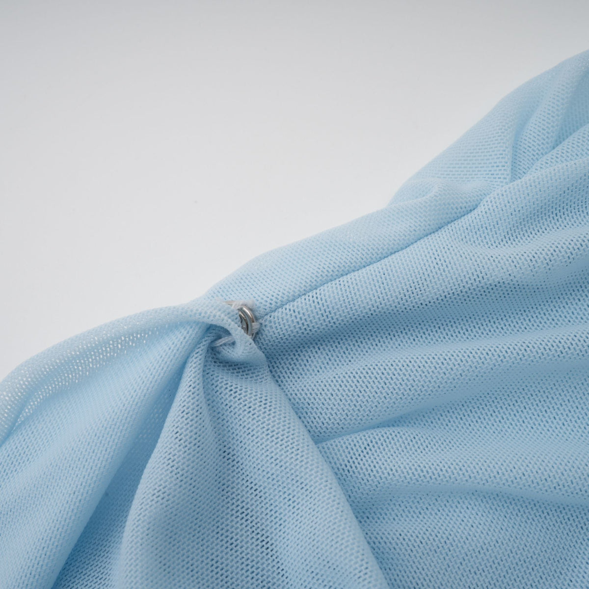 Catherine asymmetrical pleated maxi dress in Baby-blue